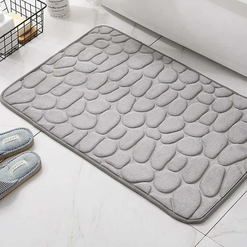 Non-Slip 3D Cobblestone Embossed Bathmat