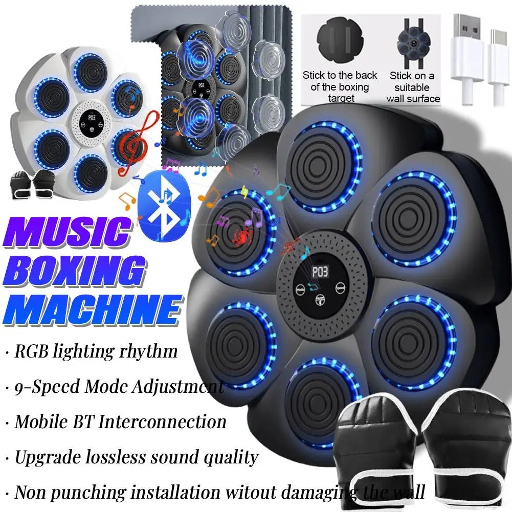 Music Boxing Machine Smart Bluetooth-Compatible Boxing Machine Wall Mounted Workout Boxing Target Machine