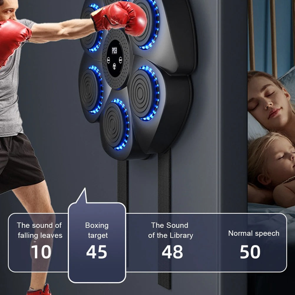 Music Boxing Machine Smart Bluetooth-Compatible Boxing Machine Wall Mounted Workout Boxing Target Machine