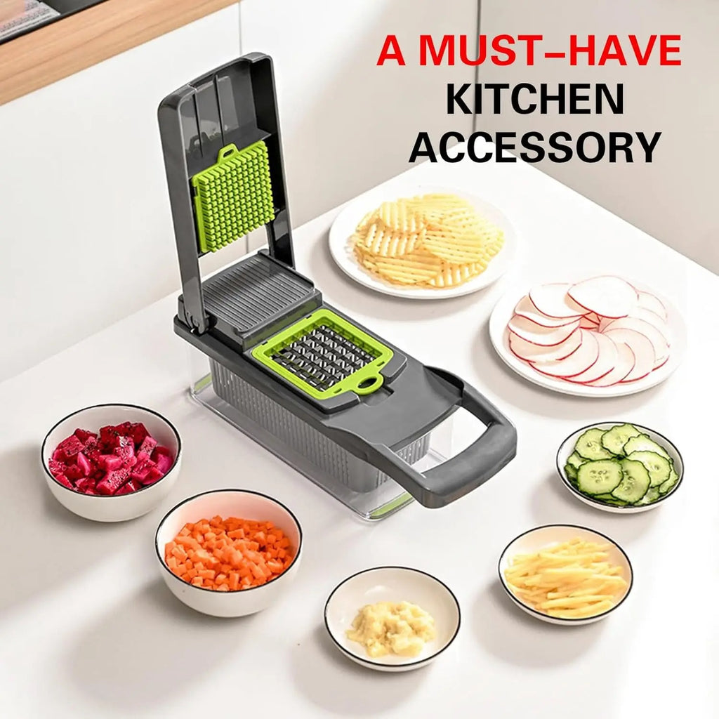16 x 1 Kitchen professional chopper-type slicer, multifunctional food chopper