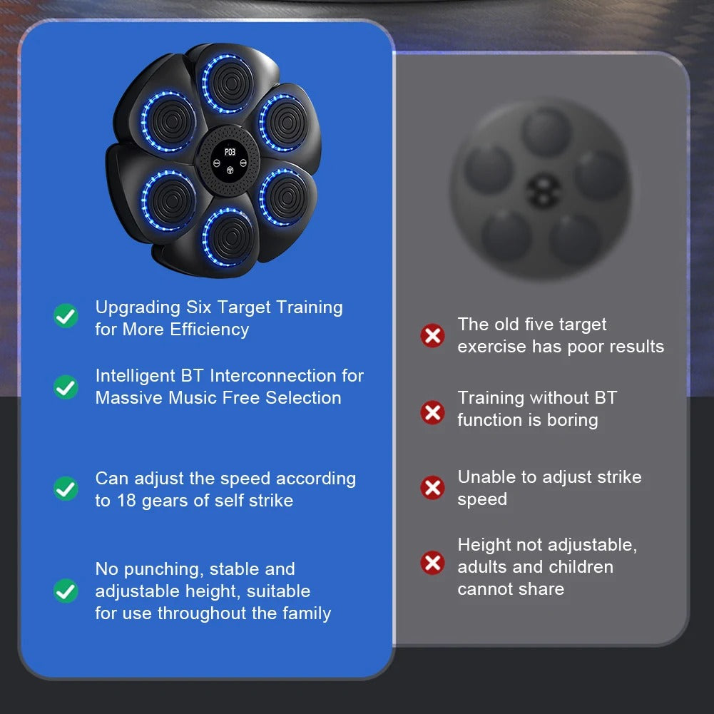 Music Boxing Machine Smart Bluetooth-Compatible Boxing Machine Wall Mounted Workout Boxing Target Machine