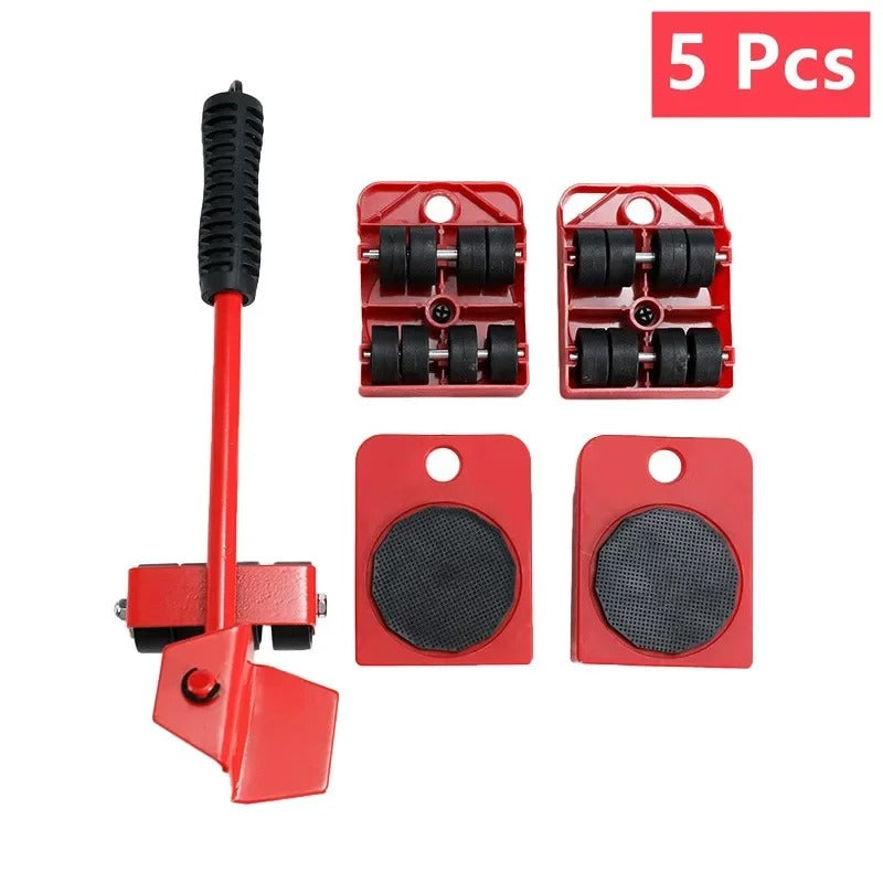 Furniture Lift Mover Tool Set – 5 pcs Heavy Duty Rollers For Effortless Moving & Lifting